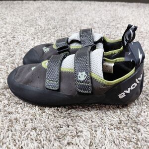 Evolv Defy Rock Climbing Shoes Mens 11.5 Black Straps